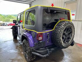 1pj04rxfac 1&1 11-18 Jeep Wrangler 4 Door Complete Hardtop With Glass Black Textured