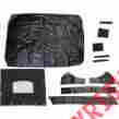 16-56767-coln-1 Cartouche Model T Ford Open Car Top Roof Kit 3 Piece Rollup Rear Curtain Colonial
