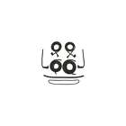25-127998-1 Corvette Rubber Parts Crp Convertible Body Weatherstrip Kit With Universal Deck Lid 1961-1962