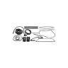 44-37061-1 Ford Mustang Weatherstrip Kit Fastback Seals With Black Bead Belt