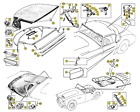 453-675 Assembly Healey Frame 100-6 Top -- Brand Austin Convertible Moss
