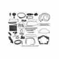 66-69069-1 5-window Eckler S Thunderbird Complete Weather-strip Kit Hardtop With Gray Trunk Rear
