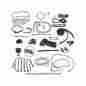 66-69028-1 Eckler S Thunderbird Complete Weather-strip Kit Convertible White Front Header Seal
