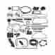 66-69041-1 Eckler S Thunderbird Complete Weather-strip Kit Hardtop Long Cowl Drain Tubes Gray