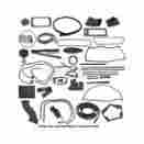 66-69046-1 Eckler S Thunderbird Complete Weather-strip Kit Hardtop Long Cowl Vent Tubes Gray