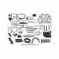 66-69055-1 Eckler S Thunderbird Complete Weather-strip Kit Convertible Short Cowl Drain Tubes