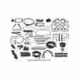 66-69057-1 Eckler S Thunderbird Complete Weather-strip Kit Convertible Long Cowl Drain Tubes