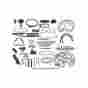 66-69067-1 Eckler S Thunderbird Complete Weather-strip Kit Convertible With White Front Bow Seal