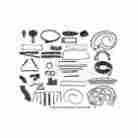 66-69068-1 Eckler S Thunderbird Complete Weather-strip Kit Convertible With Beige Front Bow Seal