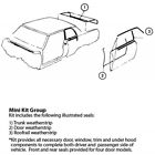 85-292251-1 Premier Quality Products Nova Weatherstrip Mini Kit Hardtop