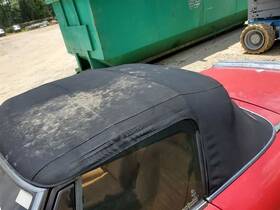 152.al1v87 Alfa-romeo 1987 Spider Veloce Oem Complete Top With Frame Fabric Has Issues