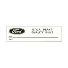 Csw404 Mustangs Unlimited Convertible Pull Latch Tag Utica Plant Mustang