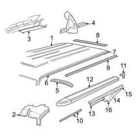 55346528 Dodge Oe For B3500 1995-1997 Right Roof Side Rail