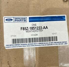 F85z-1851222-aa Ford Genuine Roof Panel Weatherstrip