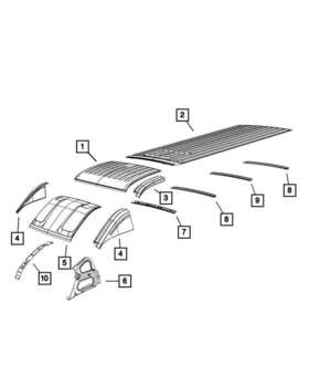 68172623ac Mopar For Ram Promaster 1500 2014-2022 Roof Bow