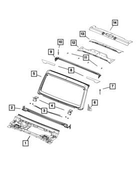 68400392ad Mopar Genuine Header Foam Seal Right
