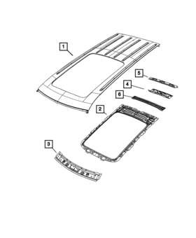 68569571aa Mopar Genuine Roof Lower Rear Header