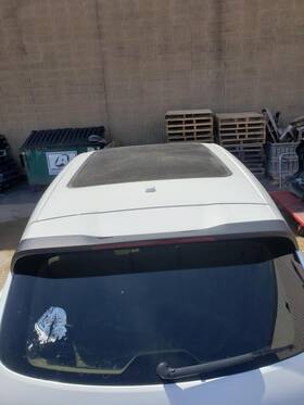 152-50437c Porsche 17 18 Cayenne Roof Bare Metal Cut Only With Sunroof Hole White Lc9a