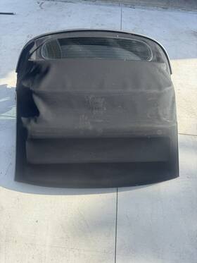 98756195504 Porsche 987 Boxster Black Convertible Top Frame Window Glass Cabriolet