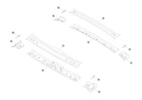 Tesla 1110192-s0-d Oem Front Header Lower Assembly Model 3 17-23
