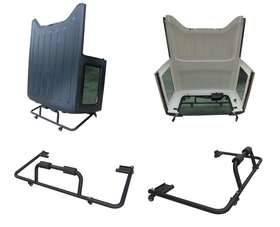 Jk-zj01 Vijay Black New Sliding Hard Top Carrier Storage Cart Rack For 87-23 Jeep Wrangler