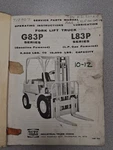 Eaton Yale & Towne Parts Manual G83P L83P Forklift Truck Ymh 1044. Fixed Price $49.99.