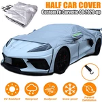 Half Body Top Cover All Weather Windshield Custom Fits Corvette C8 2020-26. Fixed Price $49.99.