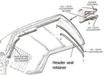 1969-1970 Mustang & Cougar Convertible Top Header Bow Weatherstrip Seal Retainer. Fixed Price $91.67.