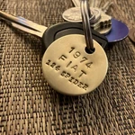 1974 Fiat 124 Spider Custom Key Fob. Fixed Price $15.95.