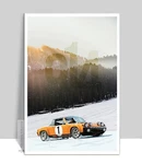 Orange Porsche 914-6 Poster. Fire The Snow- Aluminum 36"X 24". Fixed Price $96.00.
