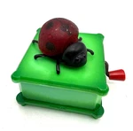 Vintage West Germany Gesch Wind Up Crank Ladybug Music Box - Brahms Lullaby. Fixed Price $35.00.