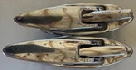 1956 - Mid 1957 Corvette: Rear Folding Top Compartment Lid Latches (2) #3716337. Fixed Price $225.00.