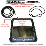 78-88 W/factory Astro Sun Moon Roof Weatherstrip Glass & Pan Seals GM20062590. Fixed Price $219.95.