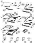 Genuine Mopar Roof Rear Header 68584390AA. Fixed Price $20.64.