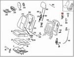 Mercedes W216 CL550 CL63 CL65 Amg Left Seat Release Handle Housing A2169100171. Fixed Price $115.00.