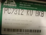 Nos Robbins Plastic Window Curtain For 92-94 Cavalier, Sunbird,asc (PC7312KVBKB). Fixed Price $195.00.