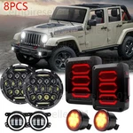 Newest 7" Led Headlights + Fog Lamps Turns Tail Kit For Jeep Wrangler. Fixed Price $153.92.