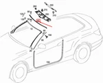 Mercedes-benz Convertible Upper Windscreen Trim A2077200047. Fixed Price $210.19.
