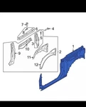 2021-2024 Ford Bronco Quarter Panel (M2DZ-9827847-A) Oem Matte Black. Fixed Price $410.00.