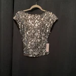 Premier Amour Silver Sequin Top Size Medium New With Tags. Fixed Price $20.00.