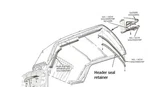 1971-1973 Mustang Cougar Convertible Top Front Header Weatherstrip Seal Retainer. Fixed Price $91.67.