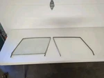 Pair 56-62 Corvette Side Door Glass Window Frames Chrome Trim Molding. Fixed Price $49.99.