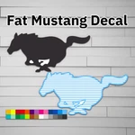Fat Mustang Mach-e Decal (vinyl For Car Laptop Window Tumbler Water Bottle). Fixed Price $5.50.