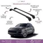Fits Porsche Cayenne 2019-2026 With Factory Rails Roof Rack Cross Bars 165 Lbs. Fixed Price $154.90.