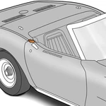 1969-1975 C3 Corvette Convertible Body Lock Pillar Seal Rh 3956076. Fixed Price $61.95.