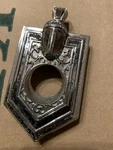 1971 Chevy Monte Carlo Trunk Lock Emblem Cover Mcmlxxl Knight Scroll Key Hole Oe. Fixed Price $12.00.
