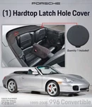 1999-2005 Porsche 911 Plastic Cover For Hardtop Latch Hole Black 99655545700A10. Fixed Price $72.95.