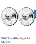 Moss Motors 7" Tripod Headlight Kit. Fixed Price $109.18.