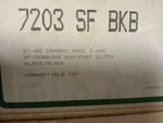 Nos Robbins Convertible Top For 87-88 Camaro, Iroc Z (7203SFBKB). Fixed Price $300.00.