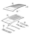 Genuine Mopar Roof Front Header 55369449AG. Fixed Price $107.09.